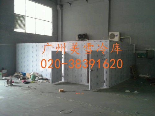 水果冷库--萝岗100立方双温冷库-安装中,