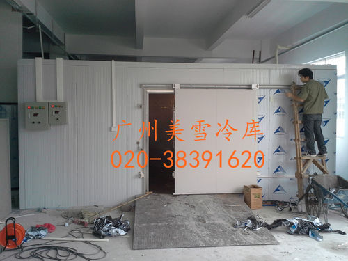 果蔬冷库--白云103平方冷藏库-施工特写,