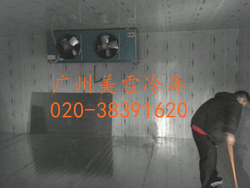 水果冷库--萝岗100立方双温冷库-安装中,