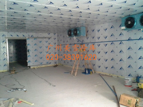 果蔬冷库--白云103平方冷藏库-施工特写,