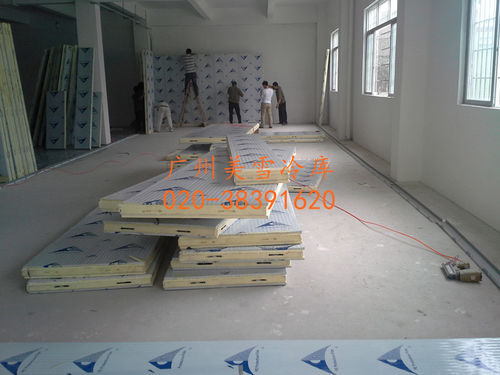 果蔬冷库--白云103平方冷藏库-施工特写,