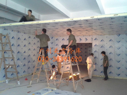 果蔬冷库--白云103平方冷藏库-施工特写,