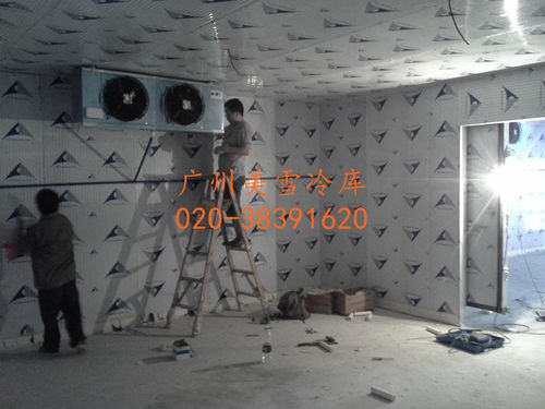果蔬冷库--白云103平方冷藏库-施工特写,